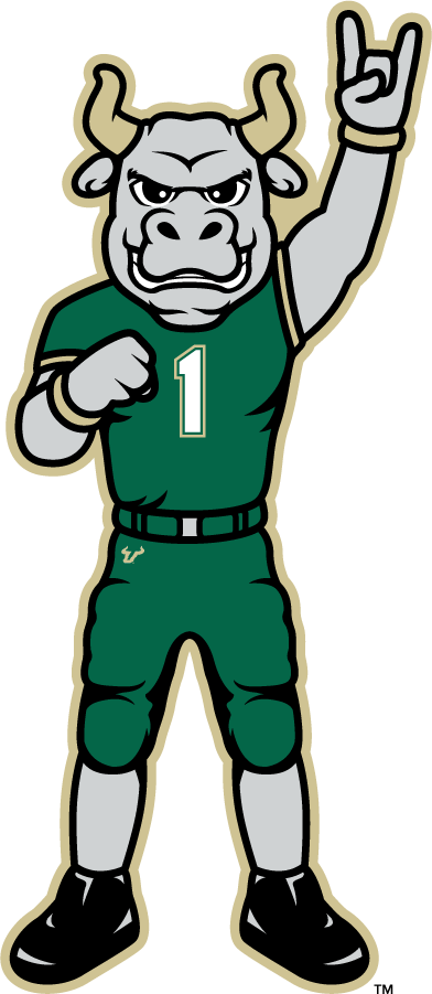 South Florida Bulls 2015-2022 Mascot Logo v2 diy DTF decal sticker